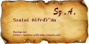 Szalai Alfréda névjegykártya